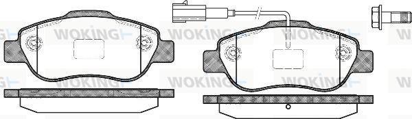 Woking P10003.11 - Тормозные колодки, дисковые, комплект autospares.lv