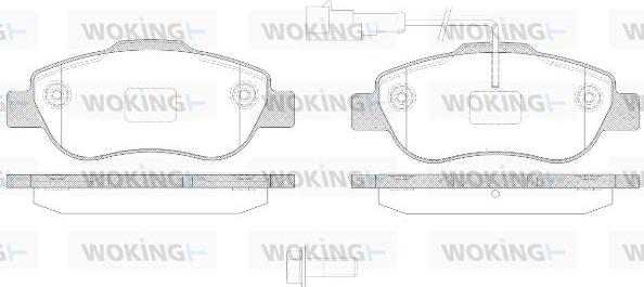 Woking P10003.21 - Тормозные колодки, дисковые, комплект autospares.lv