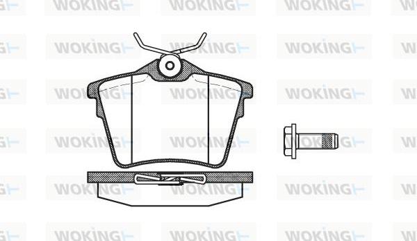 Woking P10033.00 - Тормозные колодки, дисковые, комплект autospares.lv