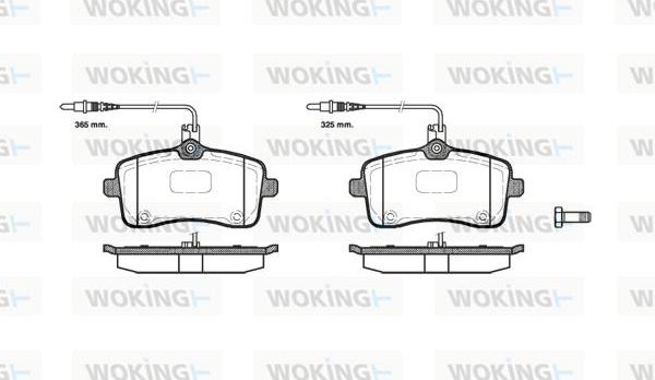 Woking P10023.04 - Тормозные колодки, дисковые, комплект autospares.lv