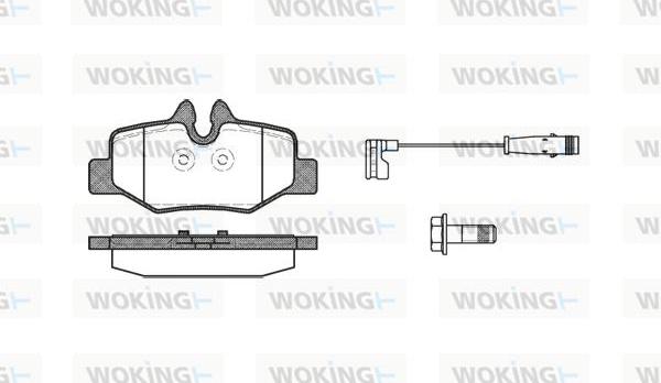 Woking P10103.02 - Тормозные колодки, дисковые, комплект autospares.lv