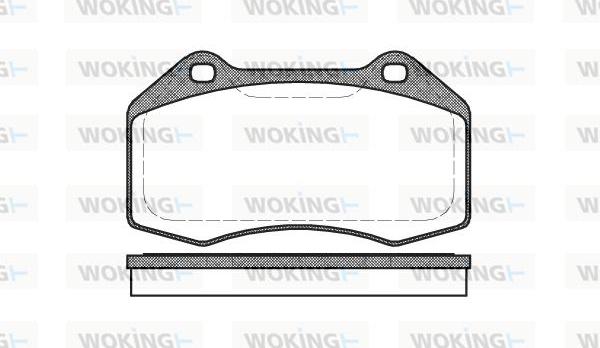 Woking P10133.00 - Тормозные колодки, дисковые, комплект autospares.lv