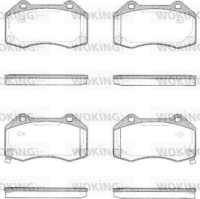 Woking P10133.02 - Тормозные колодки, дисковые, комплект autospares.lv