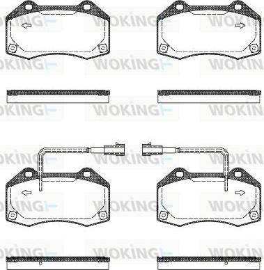 Woking P10133.10 - Тормозные колодки, дисковые, комплект autospares.lv