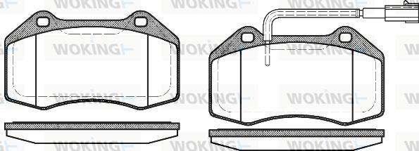 Woking P10133.12 - Тормозные колодки, дисковые, комплект autospares.lv