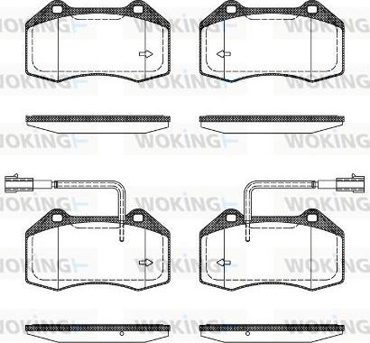 Woking P10133.22 - Тормозные колодки, дисковые, комплект autospares.lv