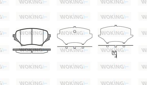 Woking P10893.01 - Тормозные колодки, дисковые, комплект autospares.lv