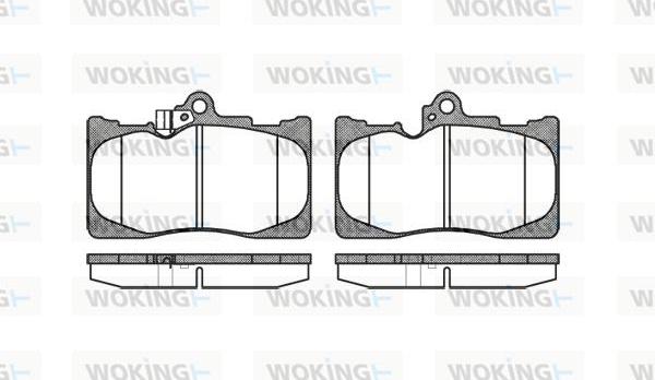 Woking P10803.02 - Тормозные колодки, дисковые, комплект autospares.lv