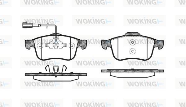 Woking P10833.02 - Тормозные колодки, дисковые, комплект autospares.lv