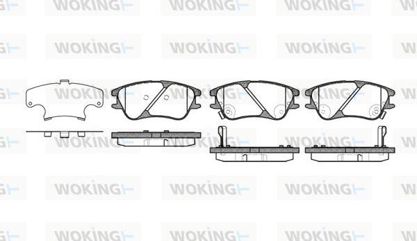 Woking P10393.02 - Тормозные колодки, дисковые, комплект autospares.lv