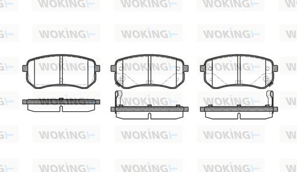 Woking P10353.02 - Тормозные колодки, дисковые, комплект autospares.lv