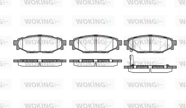 Woking P10363.01 - Тормозные колодки, дисковые, комплект autospares.lv