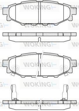 Woking P10363.12 - Тормозные колодки, дисковые, комплект autospares.lv