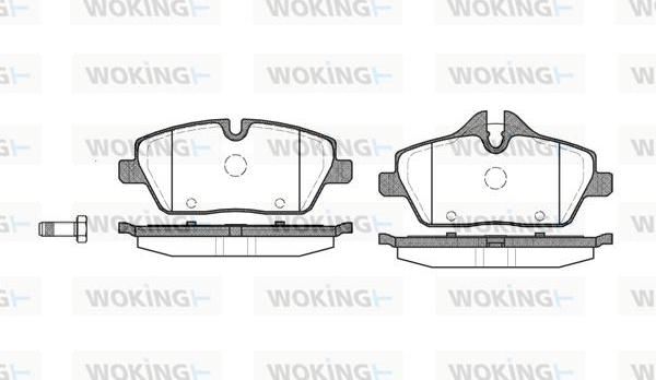 Woking P10313.00 - Тормозные колодки, дисковые, комплект autospares.lv