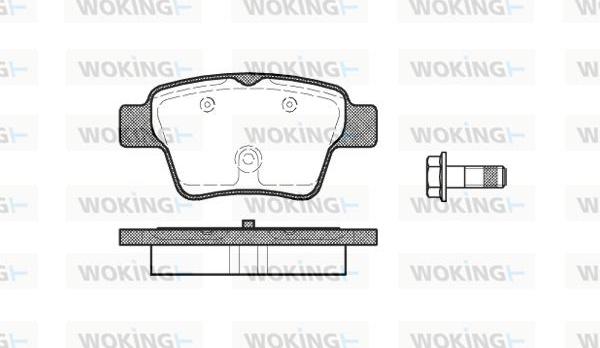 Woking P10383.00 - Тормозные колодки, дисковые, комплект autospares.lv