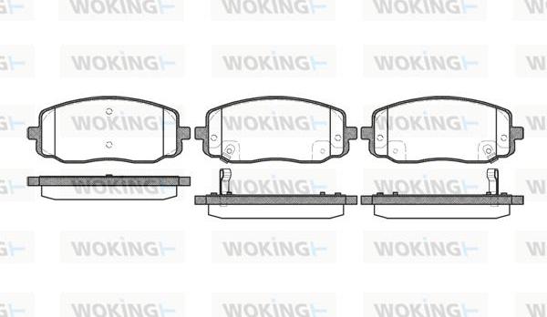 Woking P10333.02 - Тормозные колодки, дисковые, комплект autospares.lv