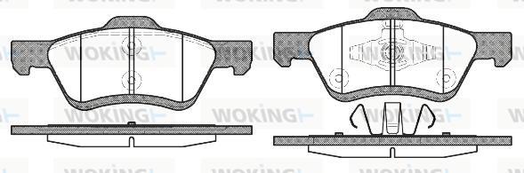Woking P10243.00 - Тормозные колодки, дисковые, комплект autospares.lv