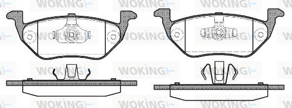 Woking P10253.00 - Тормозные колодки, дисковые, комплект autospares.lv