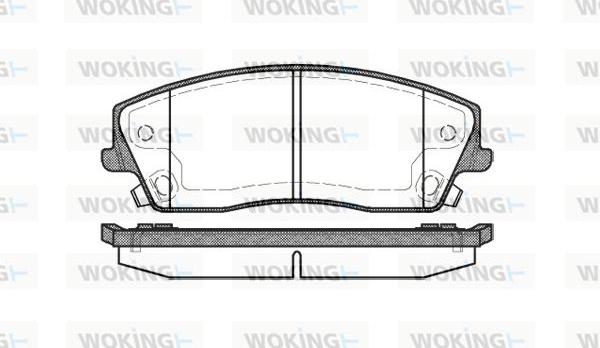 Woking P10263.08 - Тормозные колодки, дисковые, комплект autospares.lv