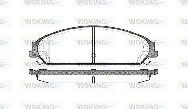 Woking P10283.08 - Тормозные колодки, дисковые, комплект autospares.lv