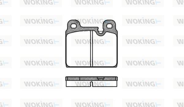 Woking P1023.30 - Тормозные колодки, дисковые, комплект autospares.lv