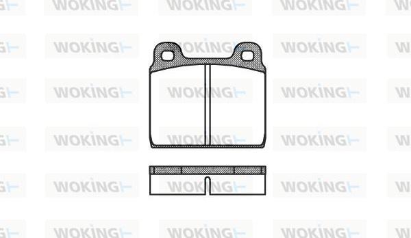 Woking P1023.20 - Тормозные колодки, дисковые, комплект autospares.lv