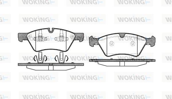 Woking P10793.00 - Тормозные колодки, дисковые, комплект autospares.lv