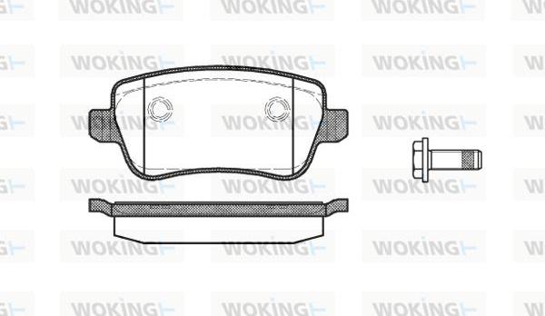 Woking P10783.00 - Тормозные колодки, дисковые, комплект autospares.lv