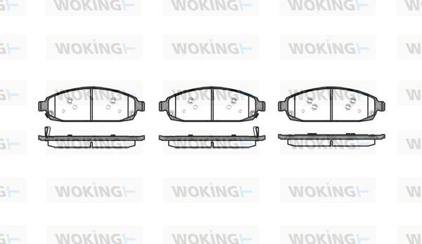 Woking P10733.02 - Тормозные колодки, дисковые, комплект autospares.lv