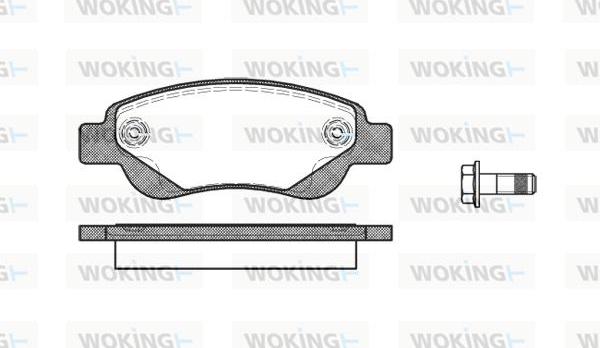 Woking P10773.00 - Тормозные колодки, дисковые, комплект autospares.lv