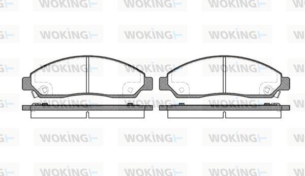 Woking P11983.14 - Тормозные колодки, дисковые, комплект autospares.lv