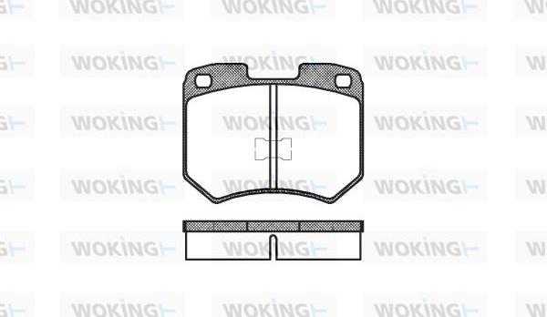 Woking P1193.00 - Тормозные колодки, дисковые, комплект autospares.lv