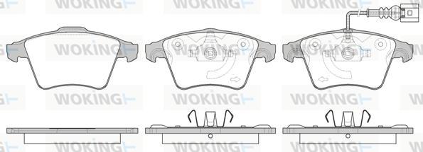 Woking P11453.11 - Тормозные колодки, дисковые, комплект autospares.lv