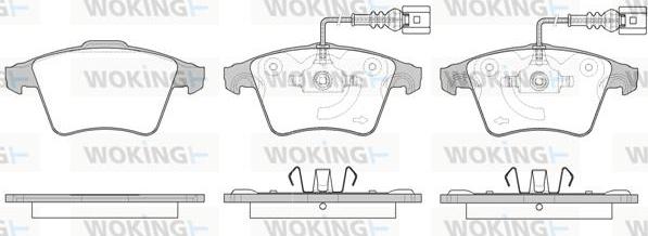 Woking P11453.22 - Тормозные колодки, дисковые, комплект autospares.lv