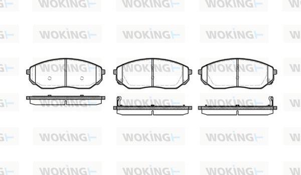 Woking P11413.02 - Тормозные колодки, дисковые, комплект autospares.lv