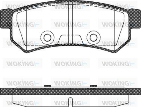 Woking P11483.10 - Тормозные колодки, дисковые, комплект autospares.lv