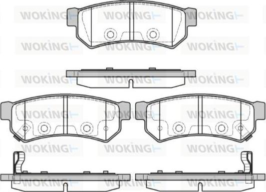 Woking P11483.12 - Тормозные колодки, дисковые, комплект autospares.lv