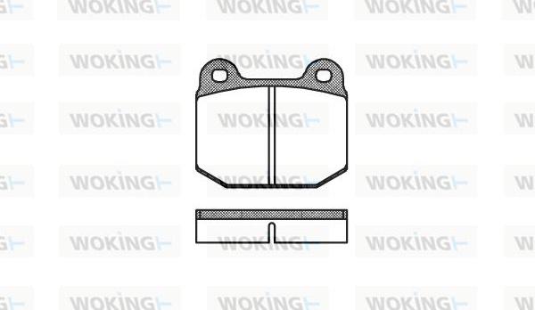 Woking P1143.00 - Тормозные колодки, дисковые, комплект autospares.lv