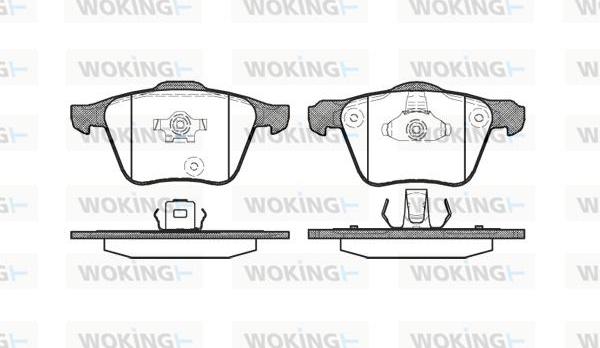 Woking P11433.00 - Тормозные колодки, дисковые, комплект autospares.lv
