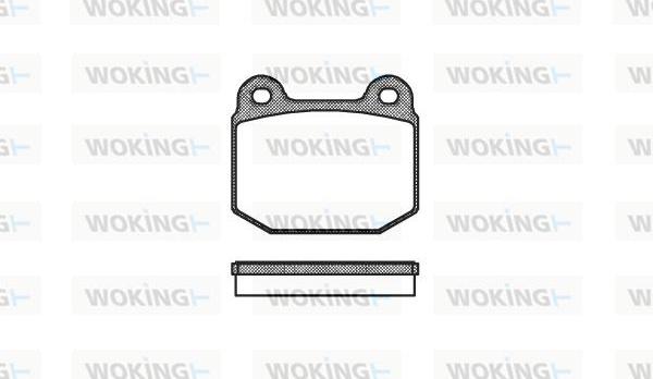 Woking P1143.20 - Тормозные колодки, дисковые, комплект autospares.lv