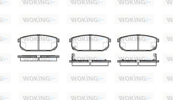 Woking P11423.02 - Тормозные колодки, дисковые, комплект autospares.lv