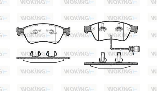 Woking P11563.12 - Тормозные колодки, дисковые, комплект autospares.lv