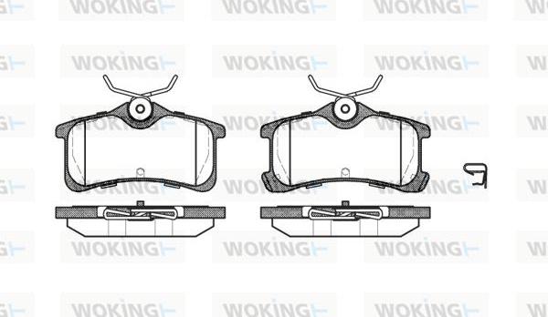 Woking P11503.02 - Тормозные колодки, дисковые, комплект autospares.lv