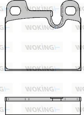 Woking P1153.00 - Тормозные колодки, дисковые, комплект autospares.lv