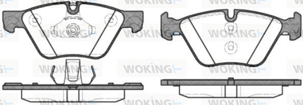 Woking P11523.30 - Тормозные колодки, дисковые, комплект autospares.lv