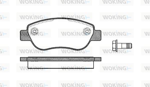 Woking P11693.00 - Тормозные колодки, дисковые, комплект autospares.lv