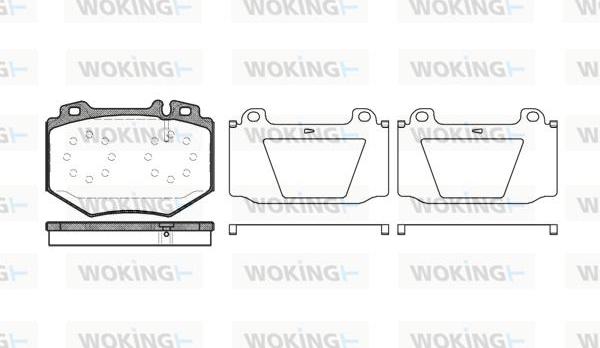 Woking P11653.00 - Тормозные колодки, дисковые, комплект autospares.lv