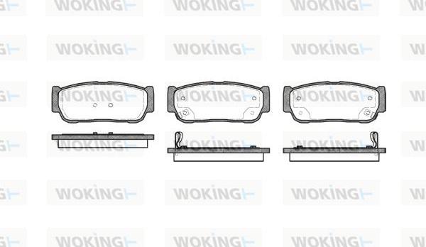 Woking P11633.02 - Тормозные колодки, дисковые, комплект autospares.lv
