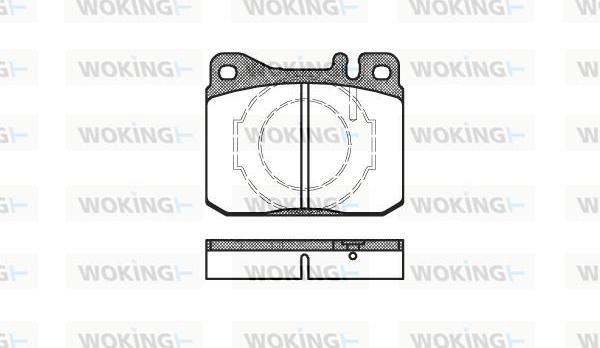 Woking P1103.40 - Тормозные колодки, дисковые, комплект autospares.lv