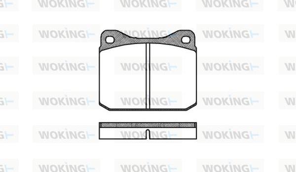 Woking P1103.00 - Тормозные колодки, дисковые, комплект autospares.lv